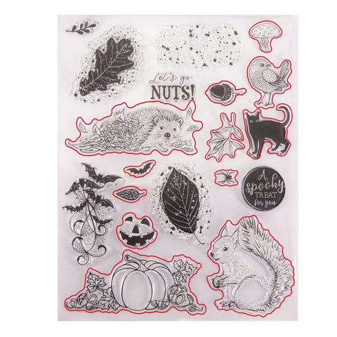 Inloveartshop Cute Squirrels And Pumpkins Dies with Stamps