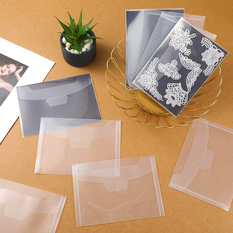 9 Types Transparent Filing Envelopes Bag Document Folder and Rubber Magnetic Sheets (20pcs)