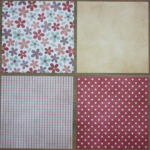 6 Inches Retro Red Series Making Background Paper 