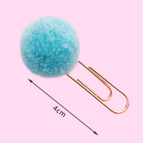 Inlovearts Colorful Fur Ball Decoration Candy Color Paper Clip