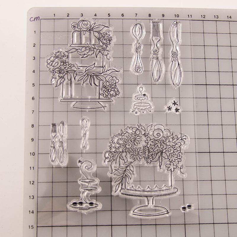 Inloveartshop Birthday Cake and Knife Dies with Stamps Set