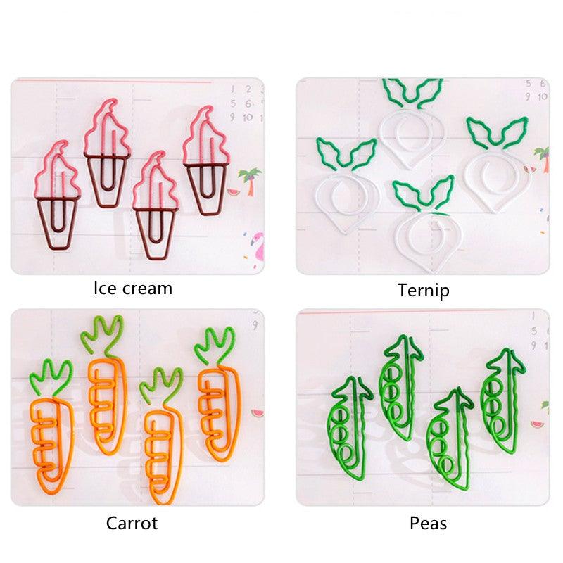 (4 Types) Inlovearts Cute Cartoon Carrot Paper Clip