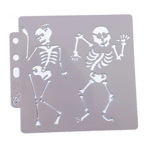 Inloveart Halloween Dancing Skeleton Layering Stencils