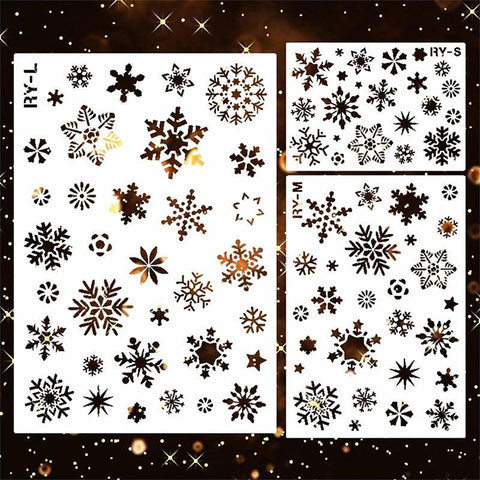 Christmas Snowflake Template Hollow Painting Template-S