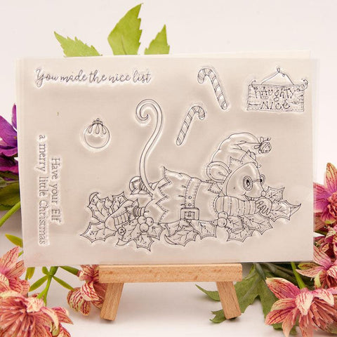 Inloveartshop Animal Theme Cute Squirrels Lying in Leaves Dies with Stamps Set