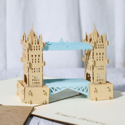 Inloveartshop Vintage Thames Bridge 3D Greeting Card