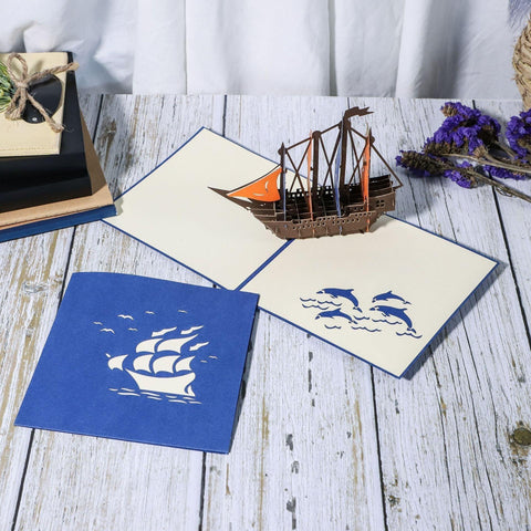 Inloveartshop Start Sailing 3D Greeting Card