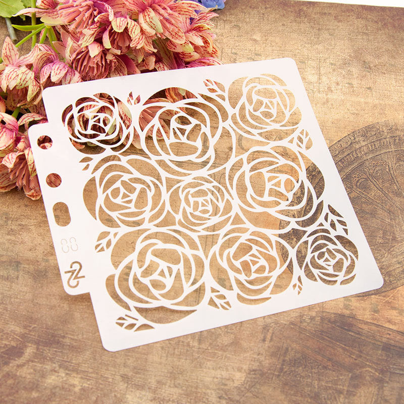 Inlovearts Rose Pattern Painting Stencils