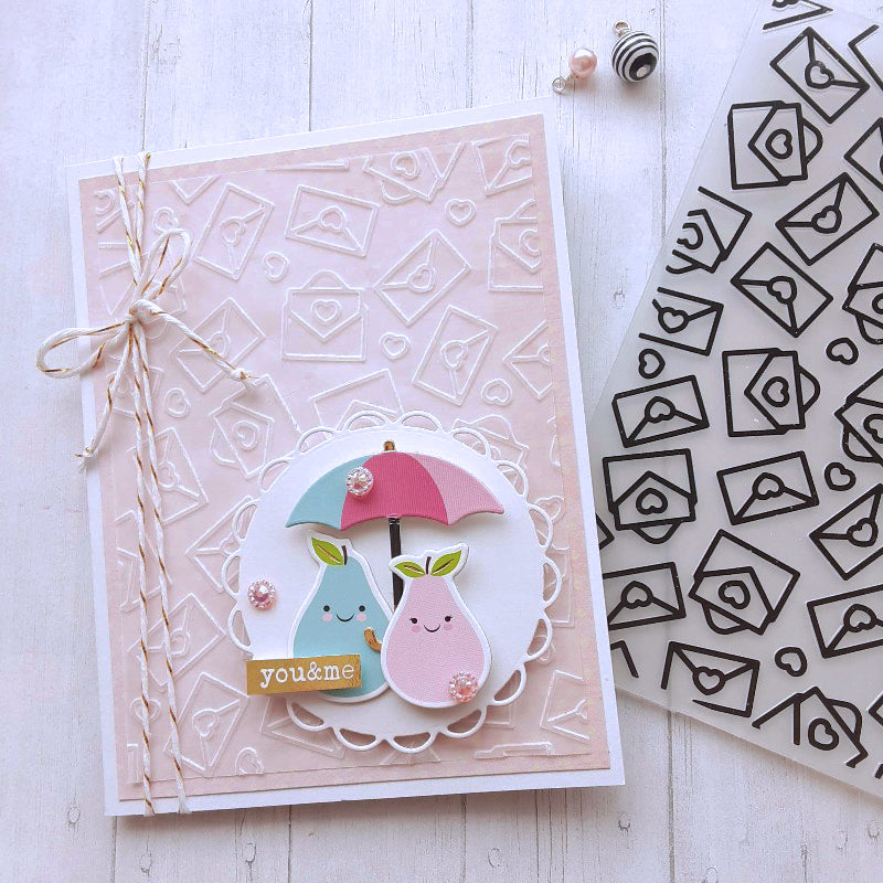 Inloveartshop DIY Love Letter Plastic Scrapbooking Emboss Folders