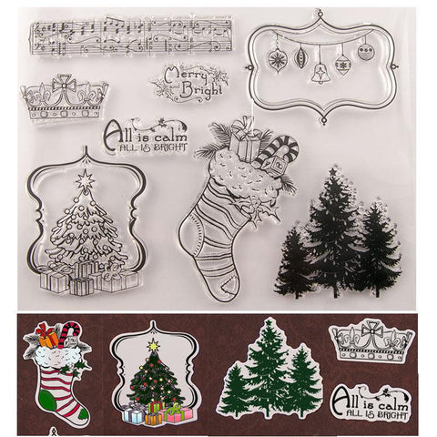 Inloveartshop Christmas Tree and Socks Dies with Stamps Set