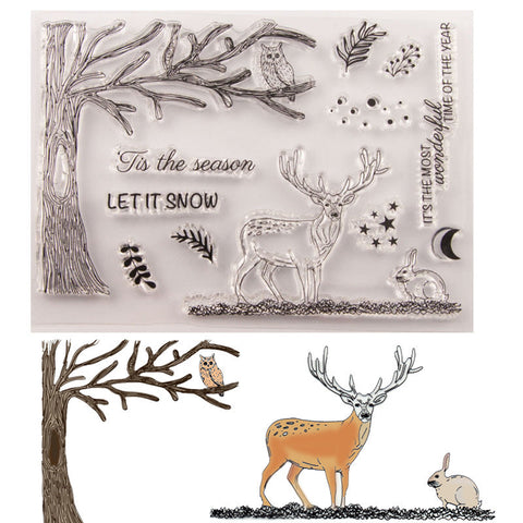 Inloveartshop Christmas Deer Series Dies with Stamps Set