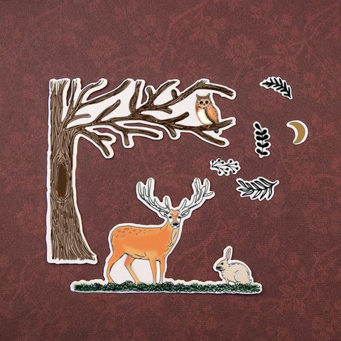 Inloveartshop Christmas Deer Series Dies with Stamps Set
