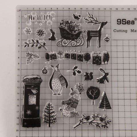 Inloveartshop Winter Series Christmas Theme Dies with Stamps Set