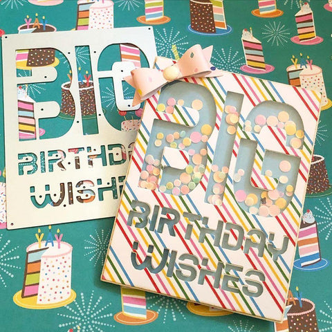 Big Birthday Wish Border Dies - Inlovearts