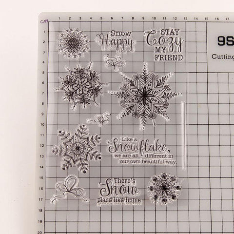 Inloveartshop Christmas Theme Elk and Snowflakes Dies with Stamps Set