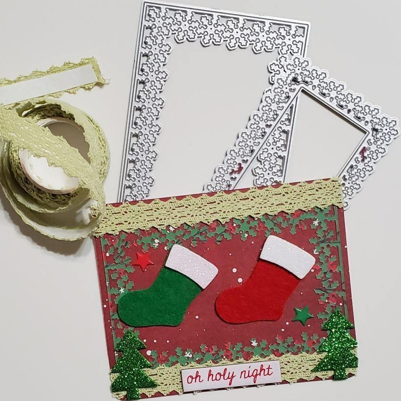 Snowflake Frame Dies - Inlovearts