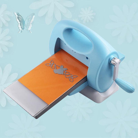 Inloveart Hand Knurling Machine Die Cutting Machine for Crafts & Card Making (Blue)
