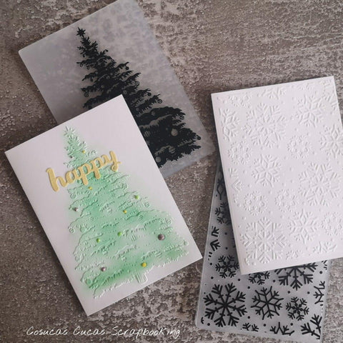 Inloveart Christmas Tree Emboss Folders