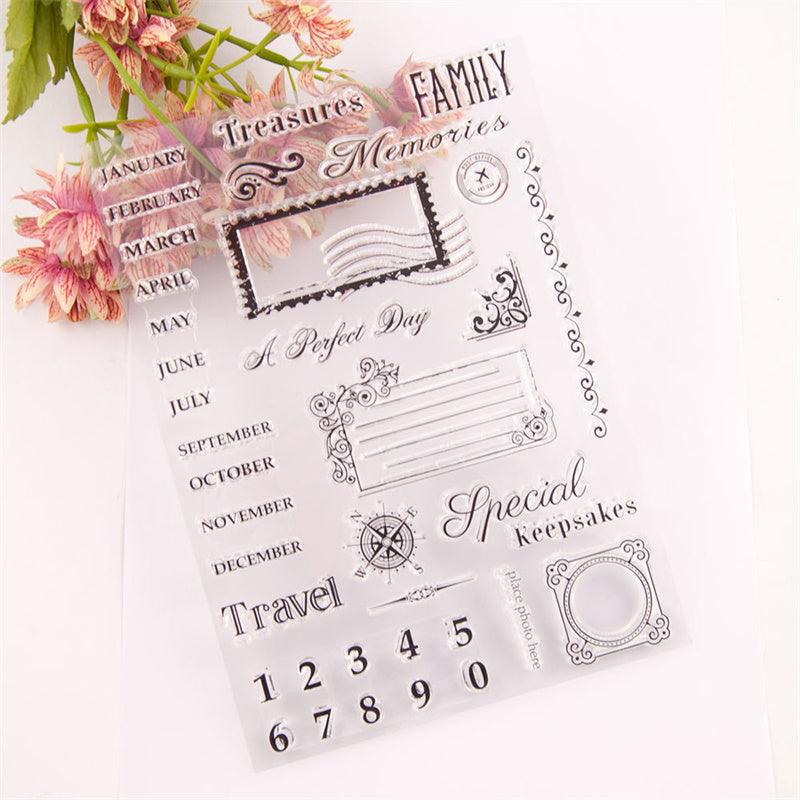 Inloveartshop Hand Account Transparent Seal Month and Calendar Stamps