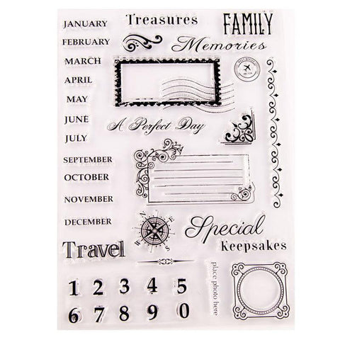 Inloveartshop Hand Account Transparent Seal Month and Calendar Stamps