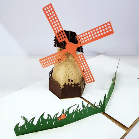Inloveartshop Dutch Windmill Pop Up Card