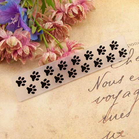 Beautiful Dogs' Footprints Emboss Folders