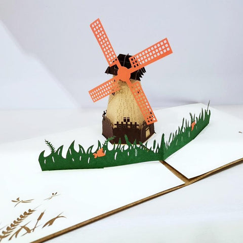 Inloveartshop Dutch Windmill Pop Up Card