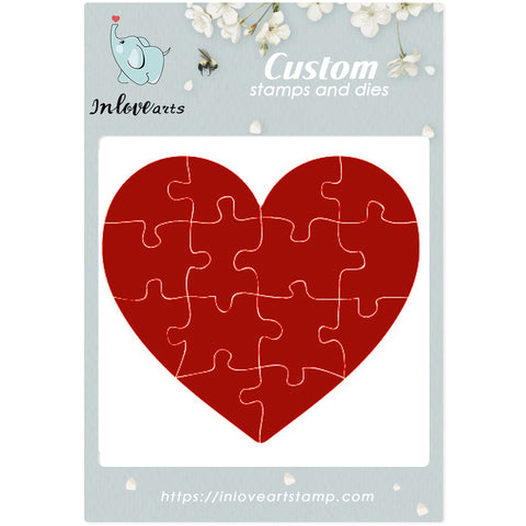 Inlovearts Heart Shape Puzzle Cutting Dies