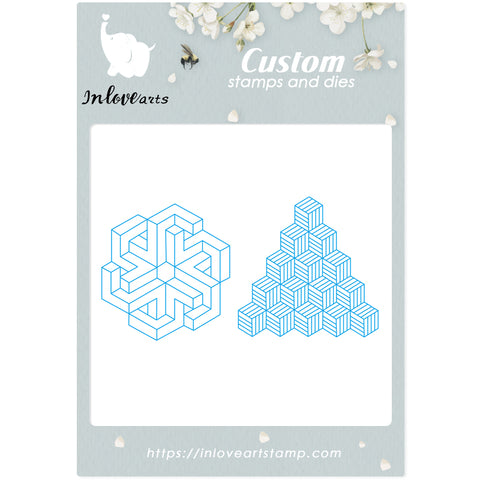 Inlovearts Geometrics Collection Background Board Cutting Dies