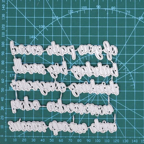 Inloveartshop Positive Vibes Words Cutting Dies