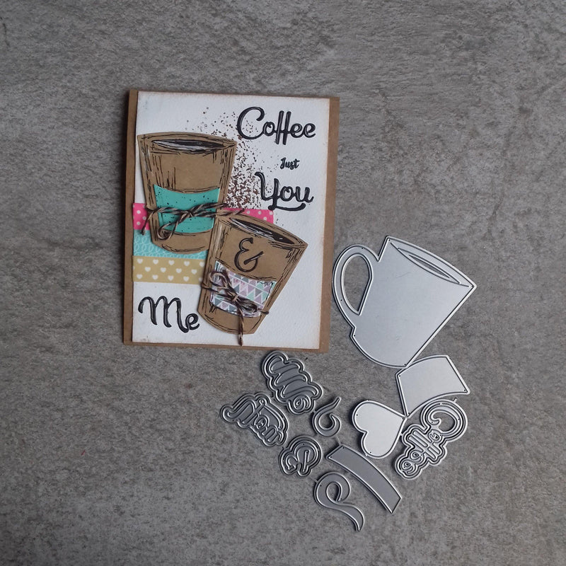 You and Me Coffee Cup Dies - Inlovearts