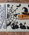 Skull&Spider Web Decor Dies - Inlovearts