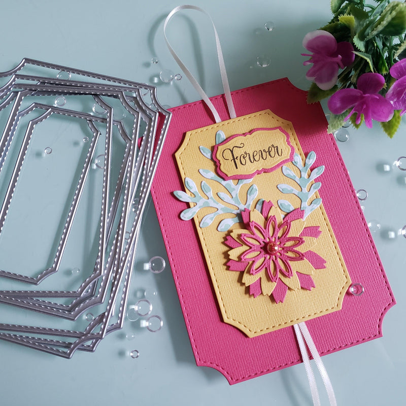 Inloveartshop 7Pcs Simple Nesting Border and Frame Cutting Dies
