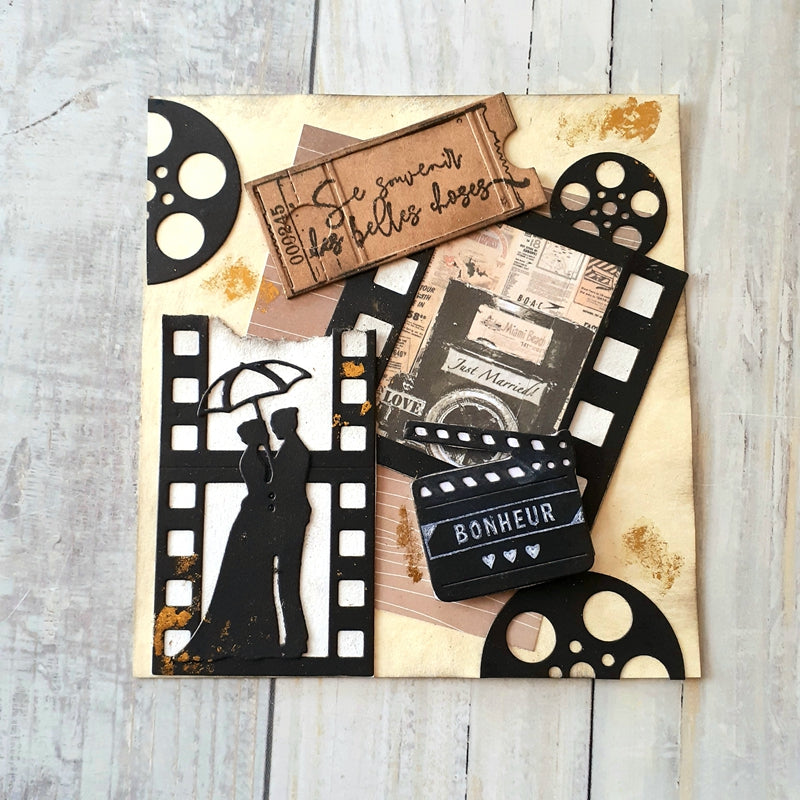 Inloveartshop Film with Photo Frame & Movie Projector Cutting Dies