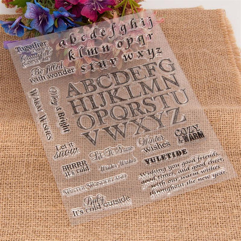 Inloveartshop Hand Account Transparent Seal Letters and Sentences Stamps