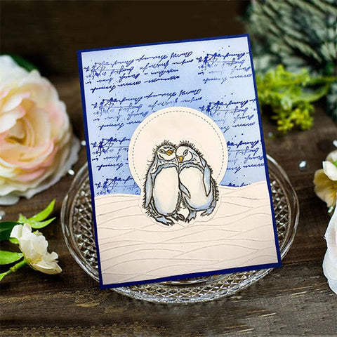 Inloveartshop Lovely Little Penguin Animal Theme Dies with Stamps Set