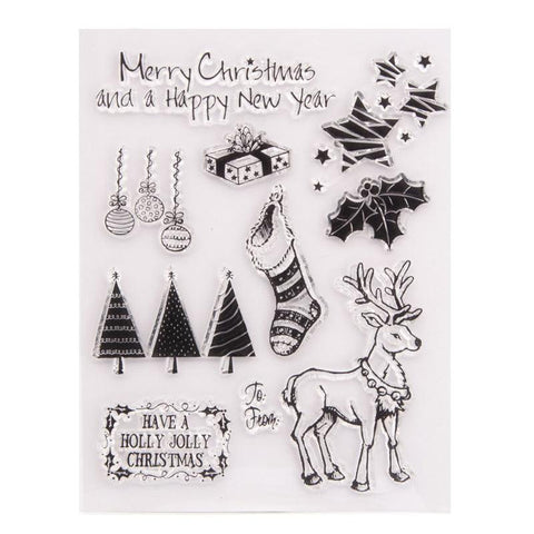 Inloveartshop Christmas Series Christmas Theme Dies with Stamps Set