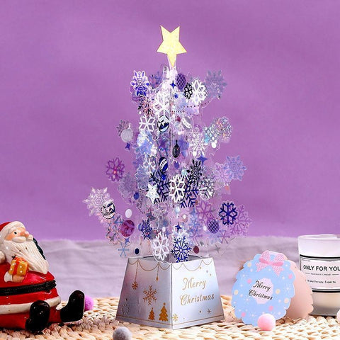 Crystal Christmas tree- Blue - greetingpopup