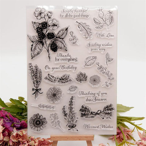 Inloveartshop Golden Wheat Nature Theme Dies with Stamps Set