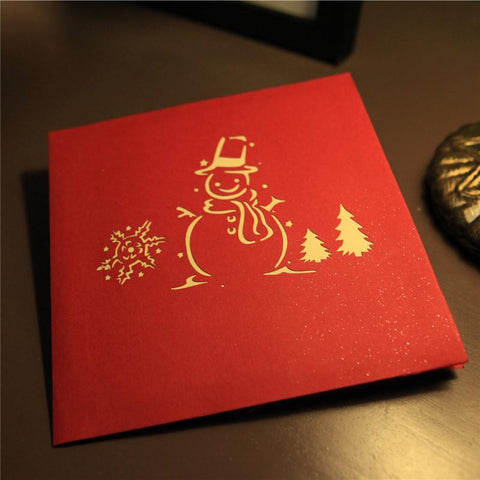 Inloveartshop Christmas Snowman and Tree Pop Up Cards