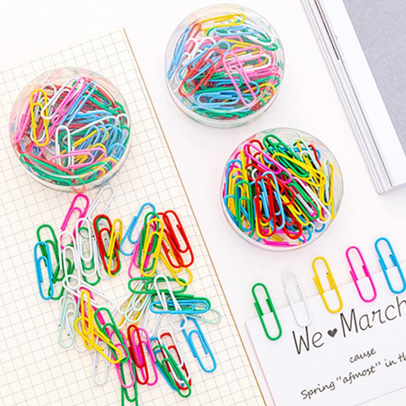 Inlovearts 50 Pieces of Multifunctional Candy Color Paper Clips