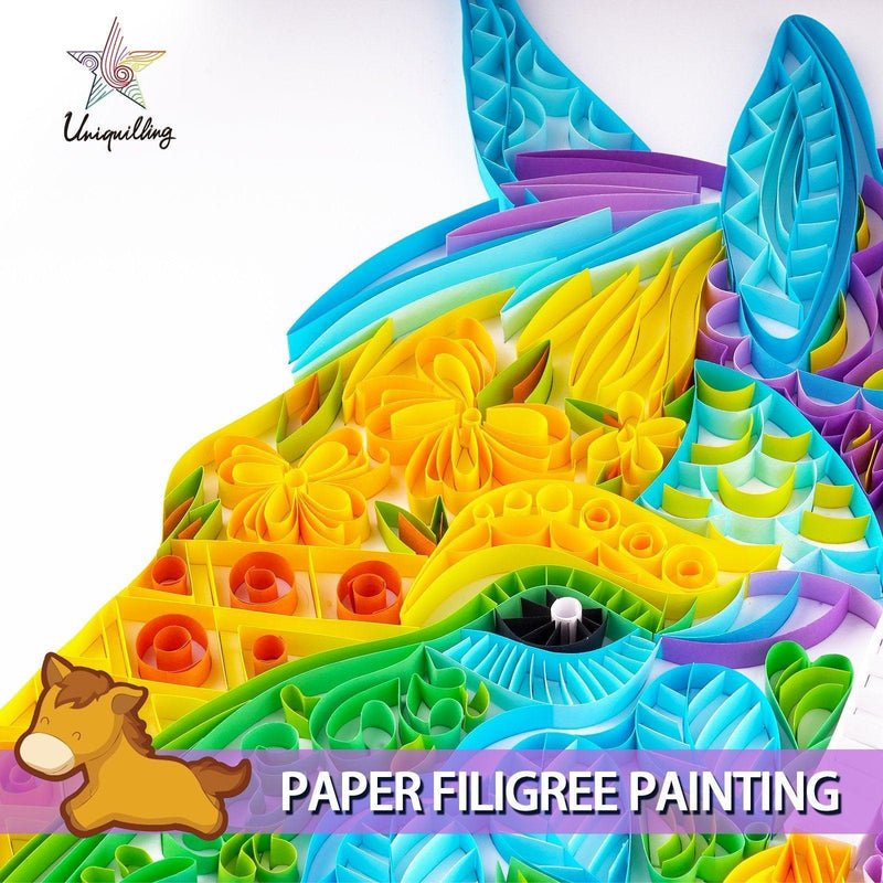 Paper Filigree Painting Kit - Horse ( 16*20 inch )