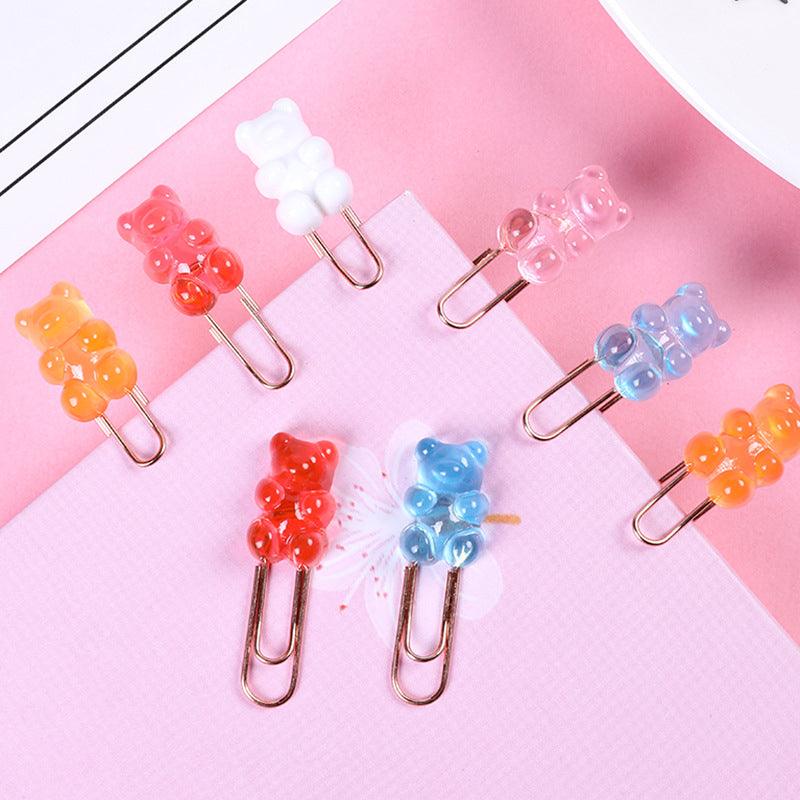 Inlovearts Cute Cartoon Bear Paper Clips 2 Pieces