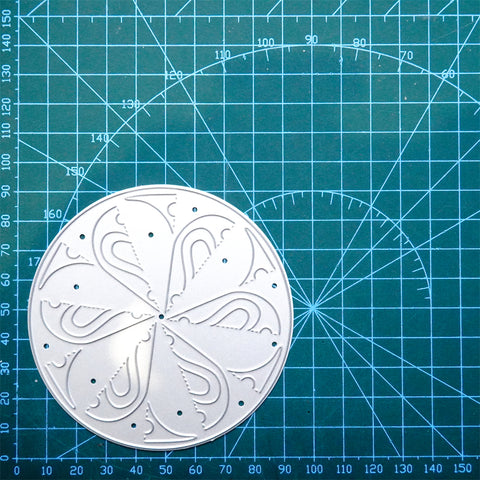 Inlovearts 3D Round Heart Flower Cutting Dies
