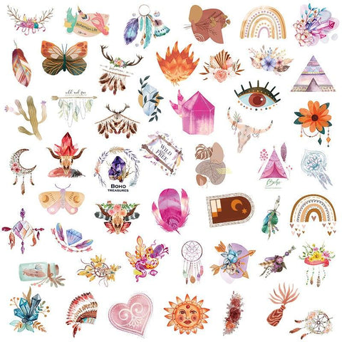 Homemade Bohemian Doodle Stickers 