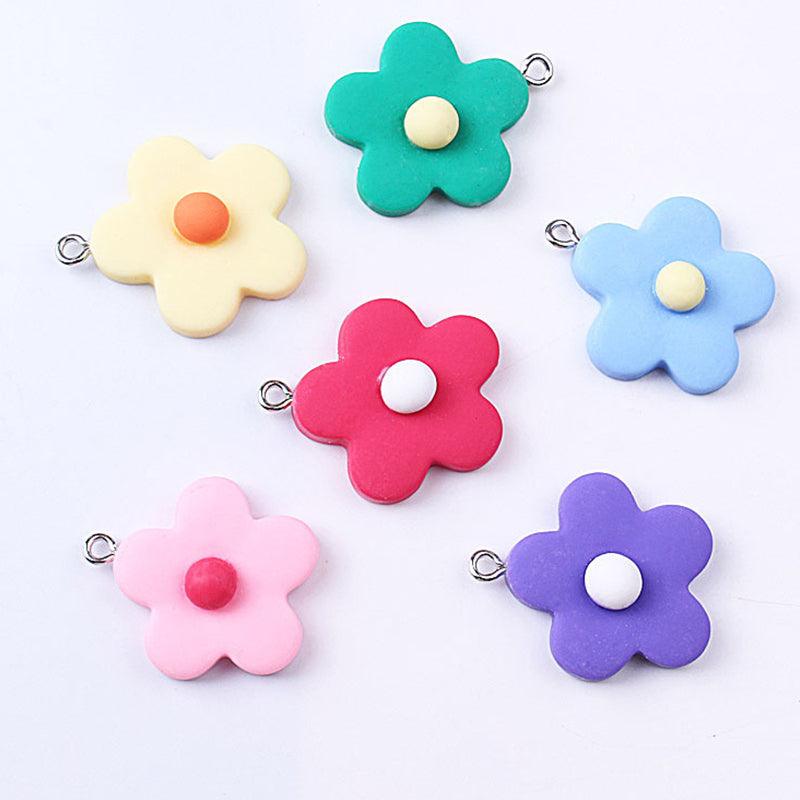 Inloveartshop 10Pcs Color Hyuna Earrings All-match Handmade Flower Ear Clip Earrings Pendant Decorations