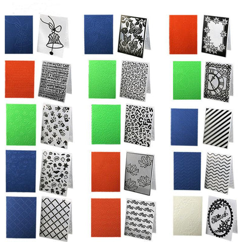 Various Patterns Rectangle Plastic Embossing Folders