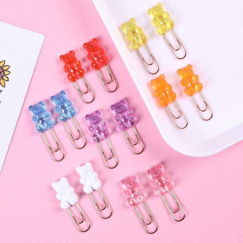Inlovearts Cute Cartoon Bear Paper Clips 2 Pieces