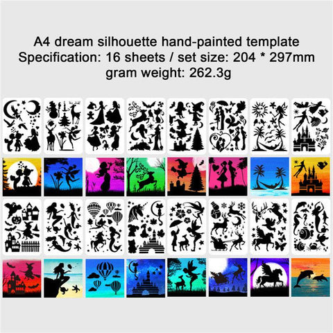 Inloveartshop Fantasy Silhouette Hollow Painting Template