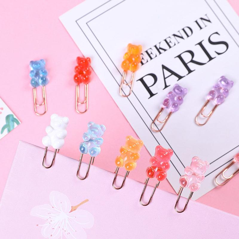 Inlovearts Cute Cartoon Bear Paper Clips 2 Pieces